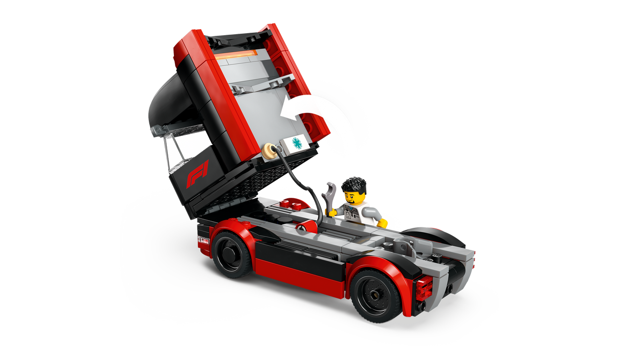 LEGO City F1 Truck with RB20 & AMR24 F1 Cars 60445L