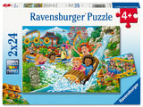 Ravensburger Puzzle 2x24 Pieces: Amusement Park Fun 12004258V
