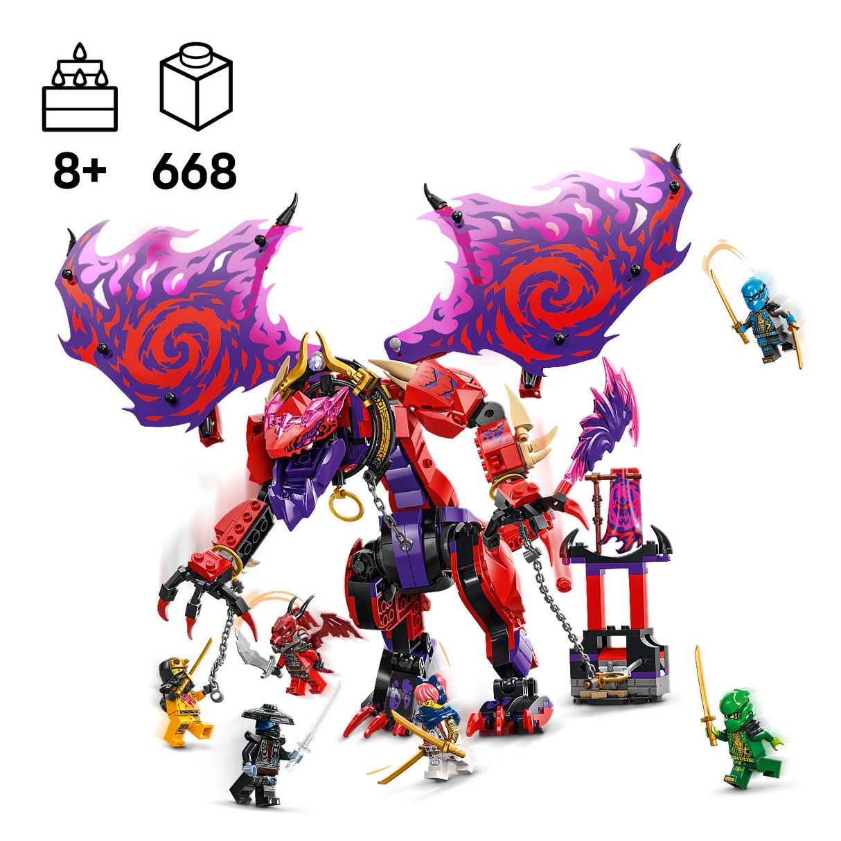 LEGO Ninjago Thunderfang Dragon of Chaos 71832L