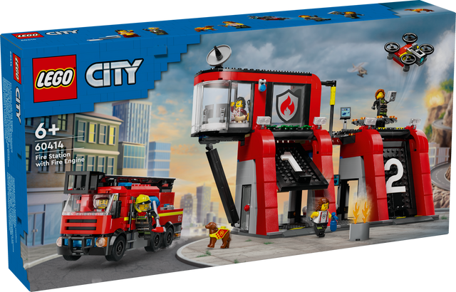 LEGO City Fire Station with Fire Engine 60414L