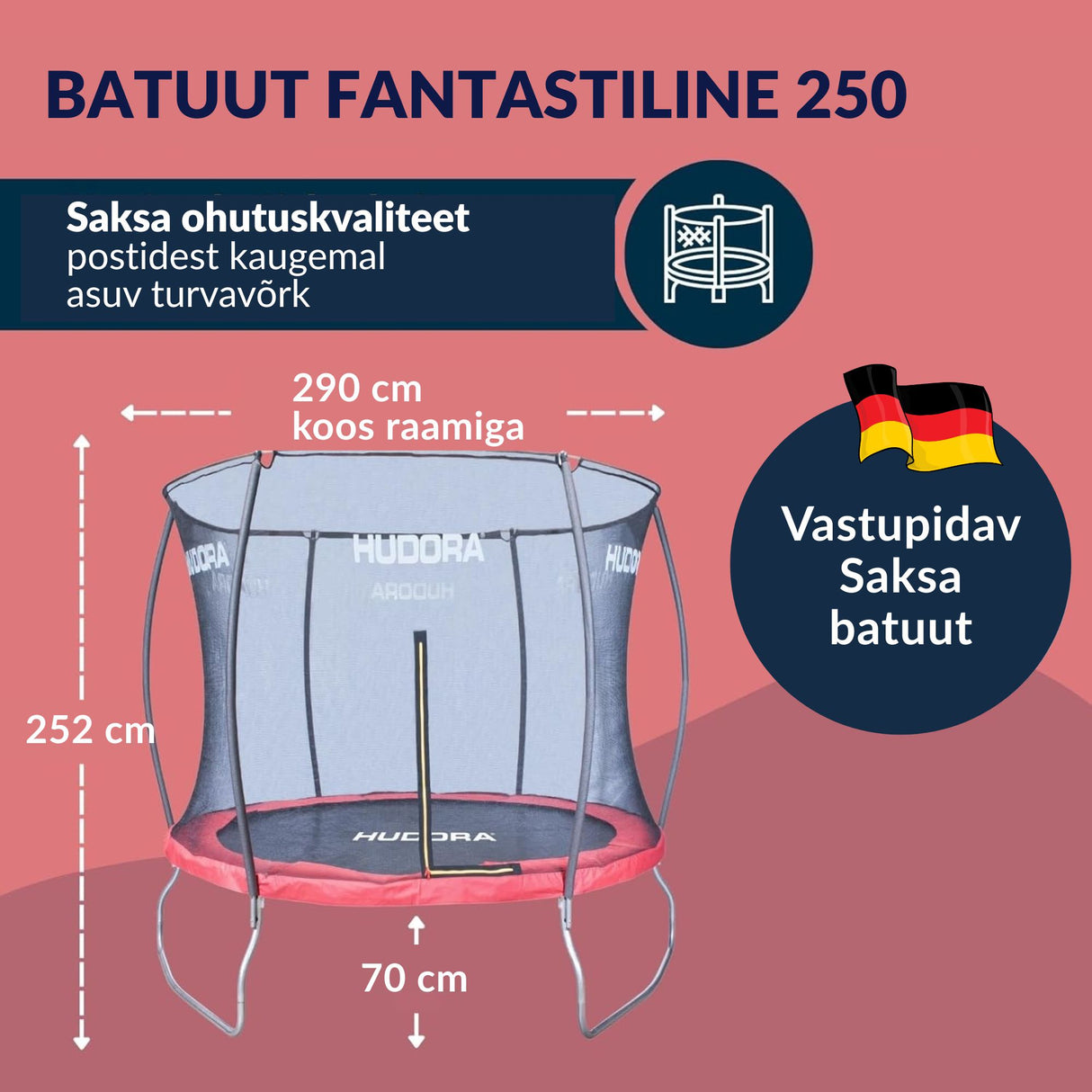 HUDORA Trampoline Fantastic 250 65745A