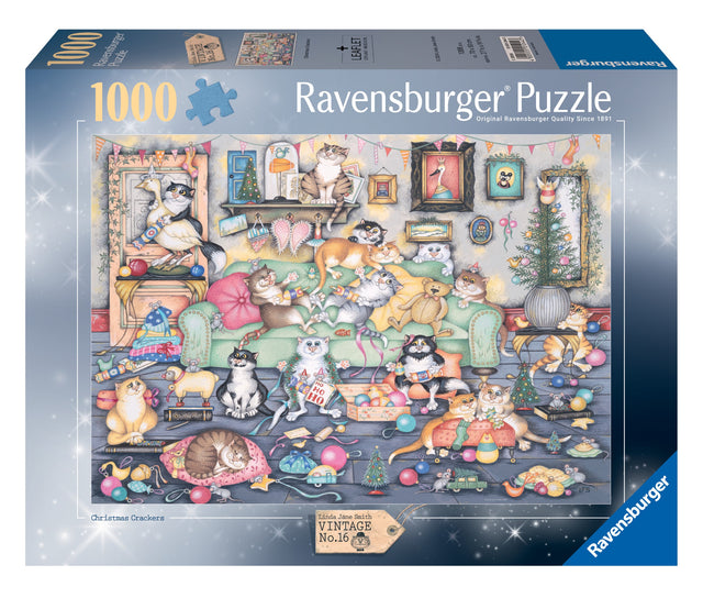 Ravensburger Puzzle 1000 Pieces: Crazy Cats Christmas 12001244V