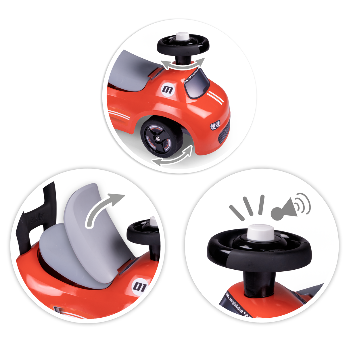 Smoby Auto Ride-On - Red 720541S