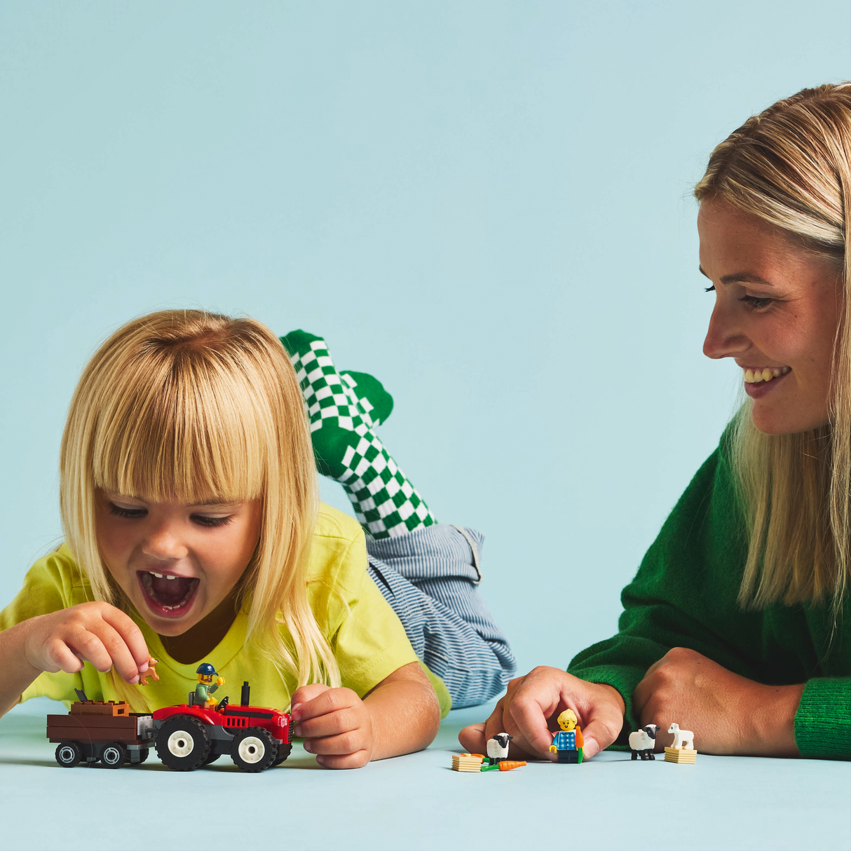 LEGO City Red Farm Tractor with Trailer & Sheep 60461L