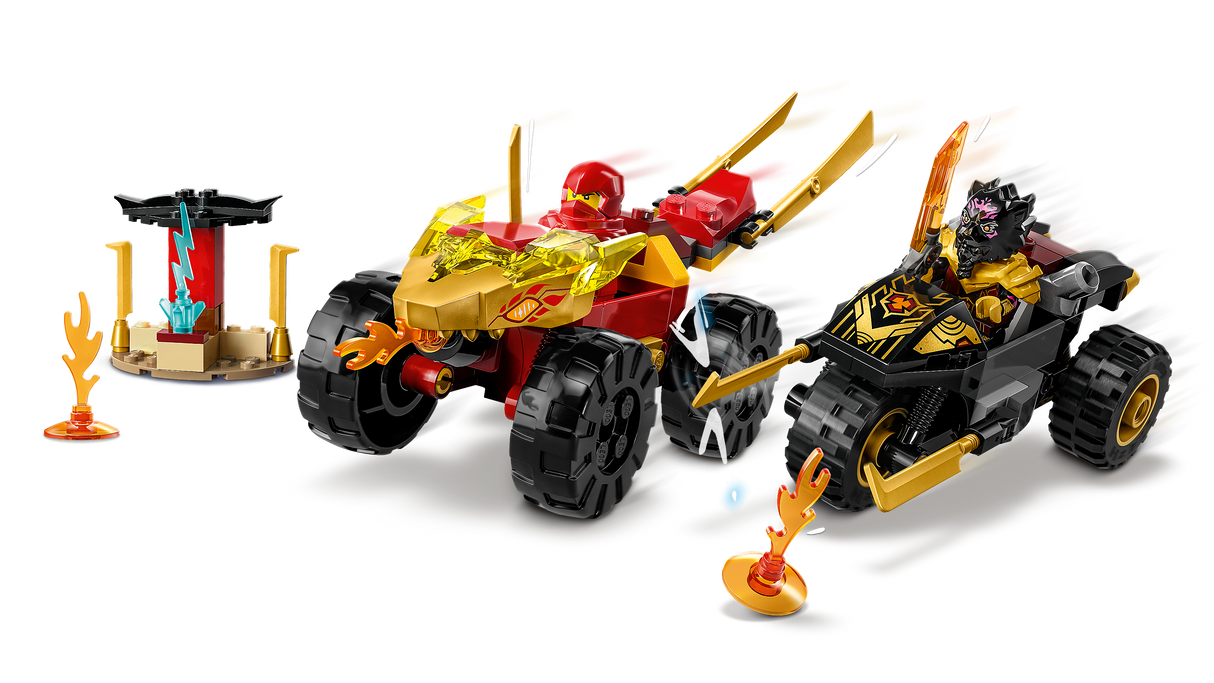 LEGO Ninjago Kai and Ras's Car and Bike Battle 71789L