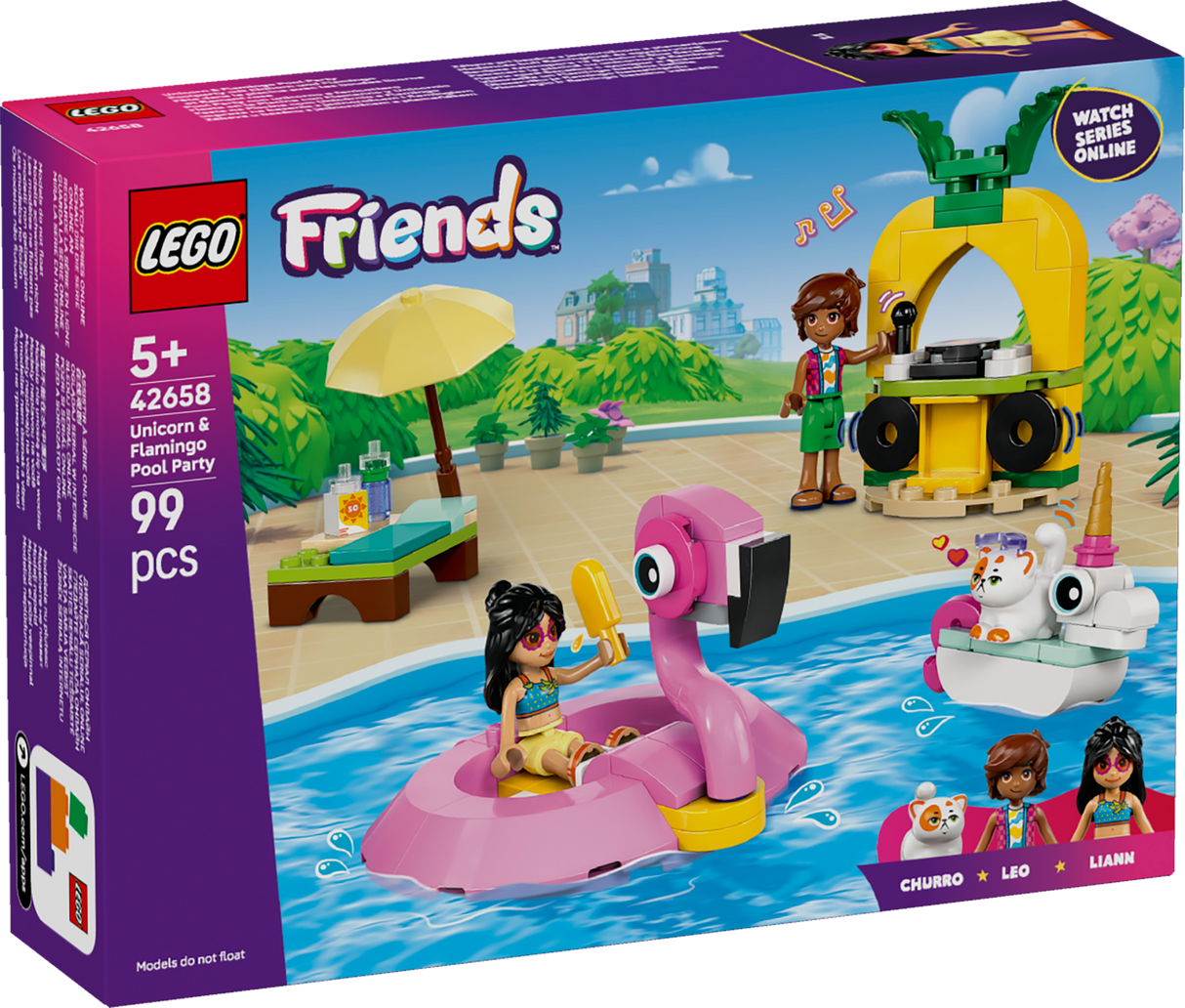 LEGO Friends Unicorn & Flamingo Pool Party 42658L
