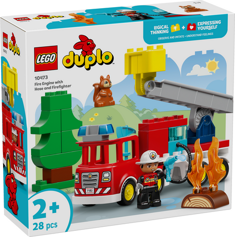 LEGO DUPLO Fire Truck with Hose and Firefighter 10473L