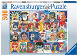 Ravensburger Puzzle 500 pc Typical Faces 168309V