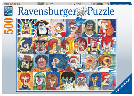 Ravensburger Puzzle 500 pc Typical Faces 168309V