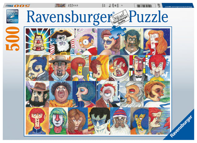 Ravensburger Puzzle 500 pc Typical Faces 168309V