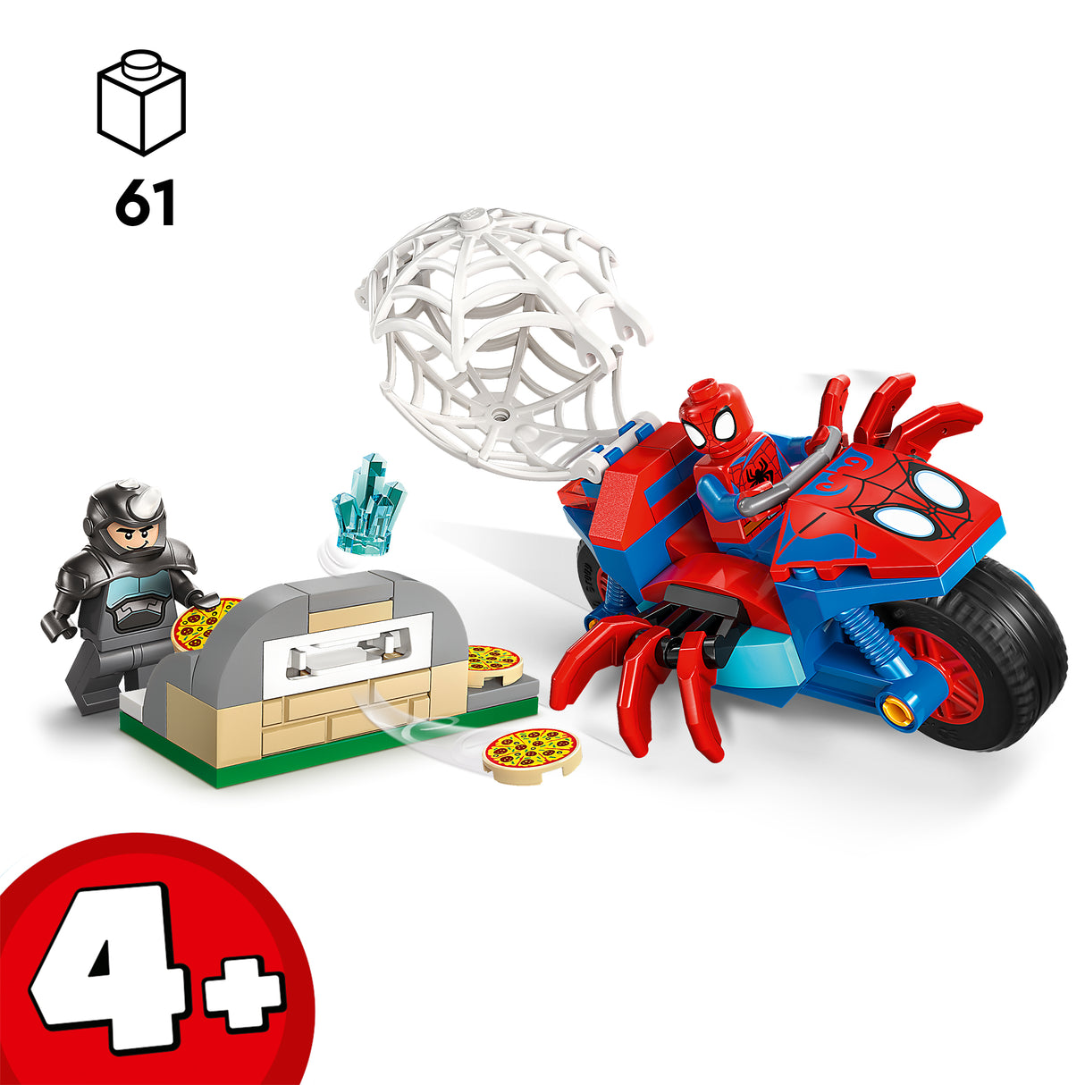 LEGO Spidey on his Motorcycle vs. Rhino 11206L