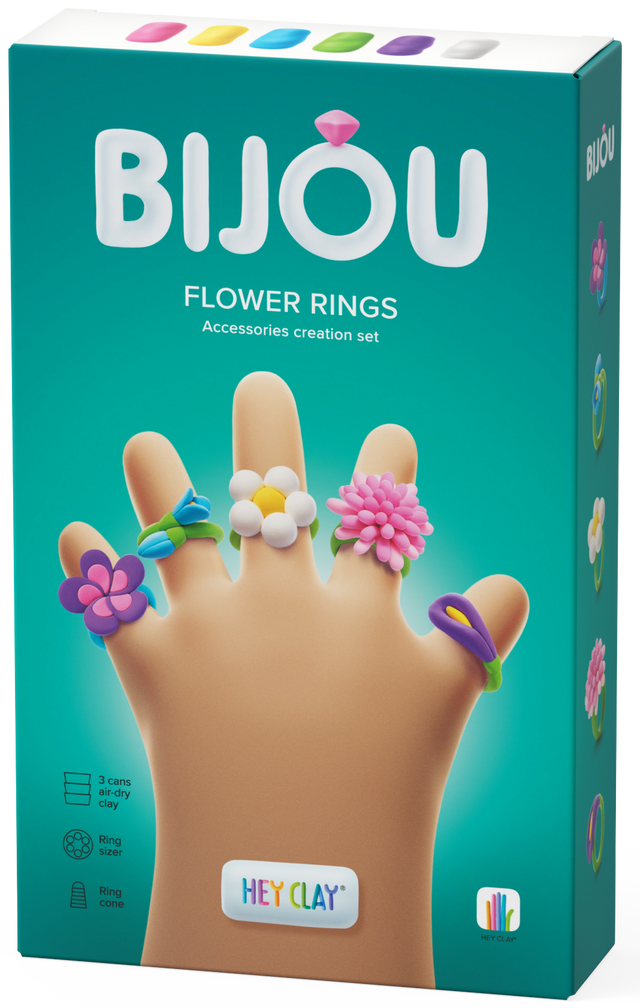 HEY CLAY Modeling Clay Rings Flower  31001E
