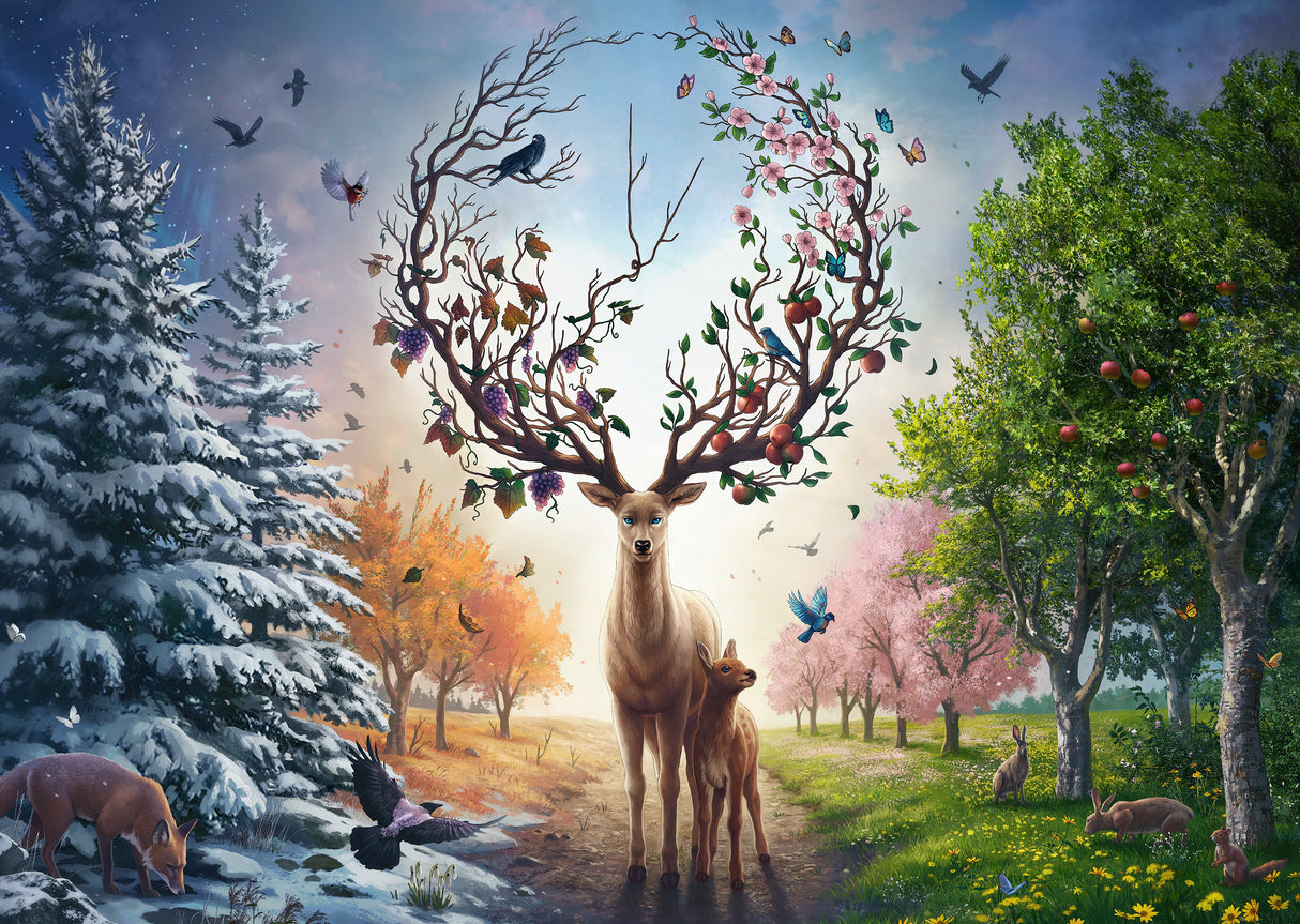 Ravensburger Puzzle 1000 Pieces: Magical Deer 12001088V