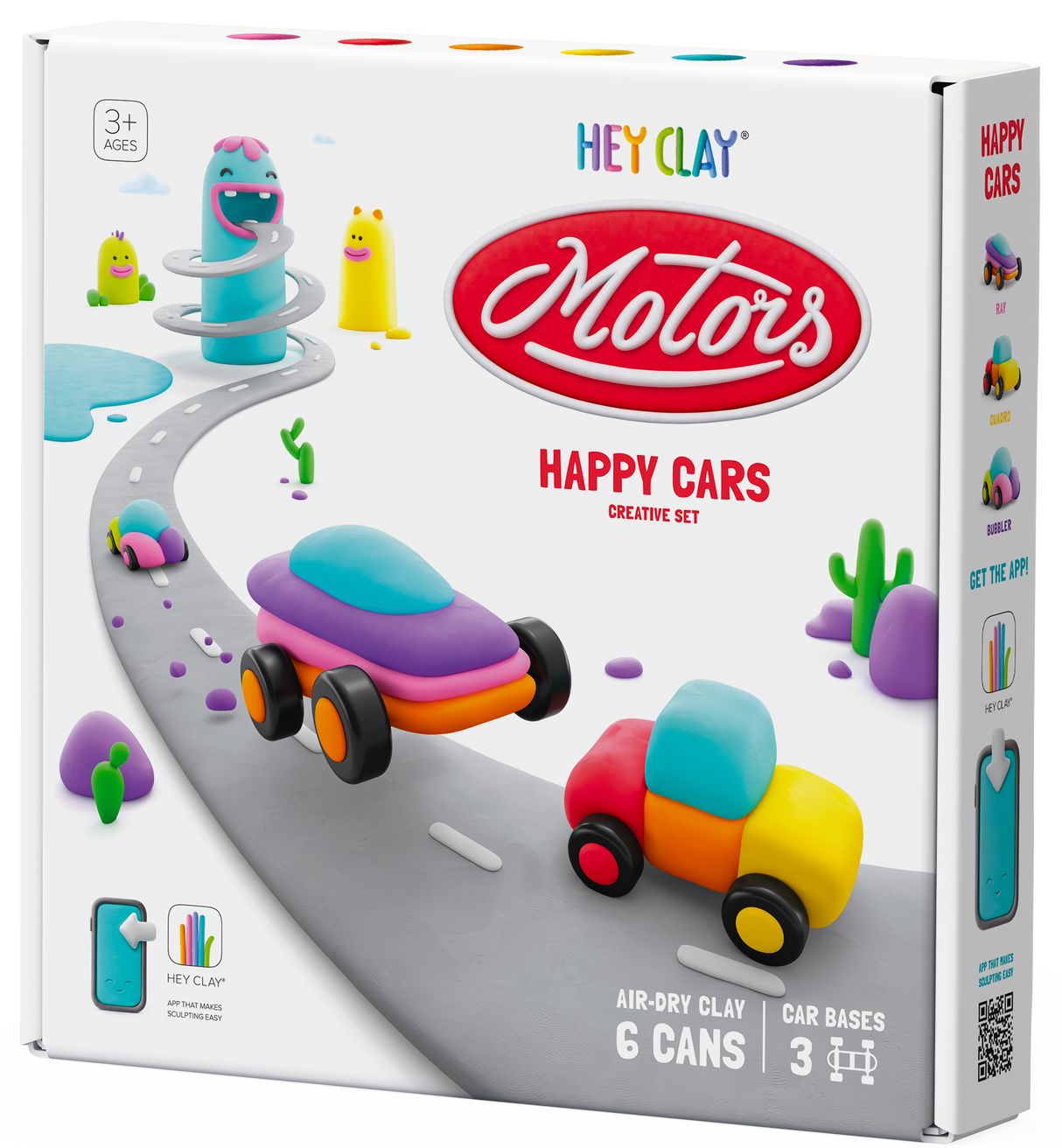 HEY CLAY Modeling Clay Happy Cars with Wheels 60902E