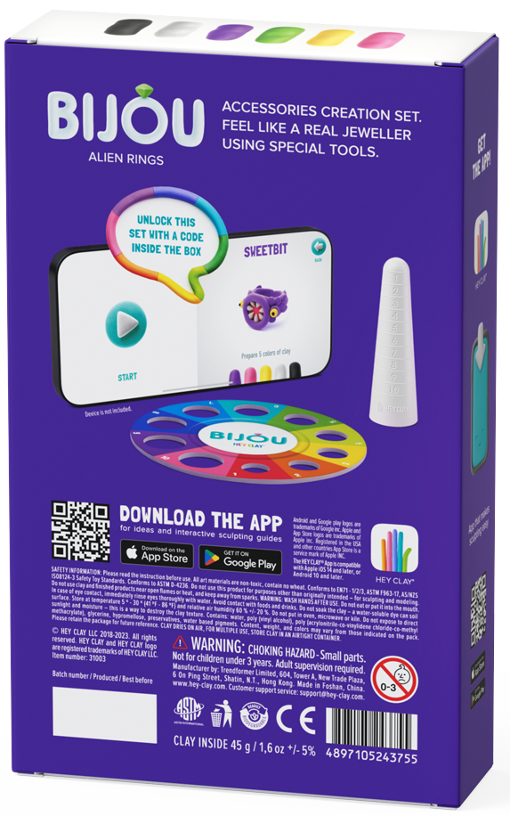 HEY CLAY Modeling Clay Rings Aliens 31003E