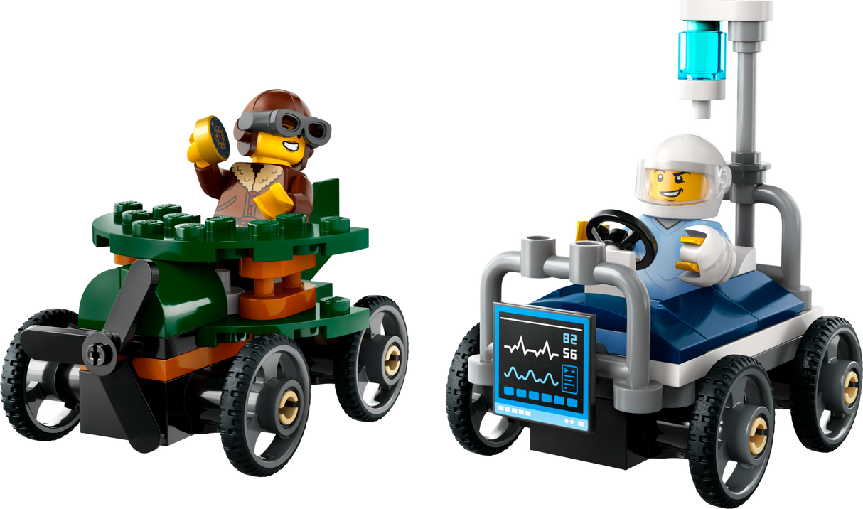 LEGO City Aeroplane vs. Hospital Bed Race Car Pack 60459L