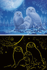 Ravensburger Glow In The Dark Puzzle 500 Pieces: Owls In The Moonlight 12000479V