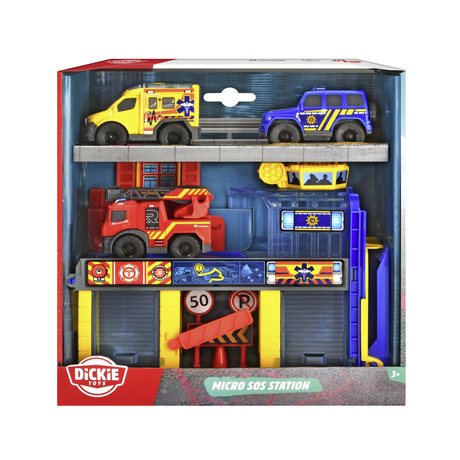 Dickie Toys Emergency Services Station and Vehicle Playset 203713017B