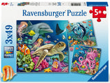 Ravensburger puzzle 3x49 pc Sea Animals 12000859V