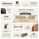xTool P2S 55W Desktop CO2 Laser Cutter Basic Bundle: Class IV P1030634