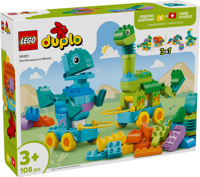 LEGO DUPLO 3in1 Dinosaurs on Wheels
 10451L