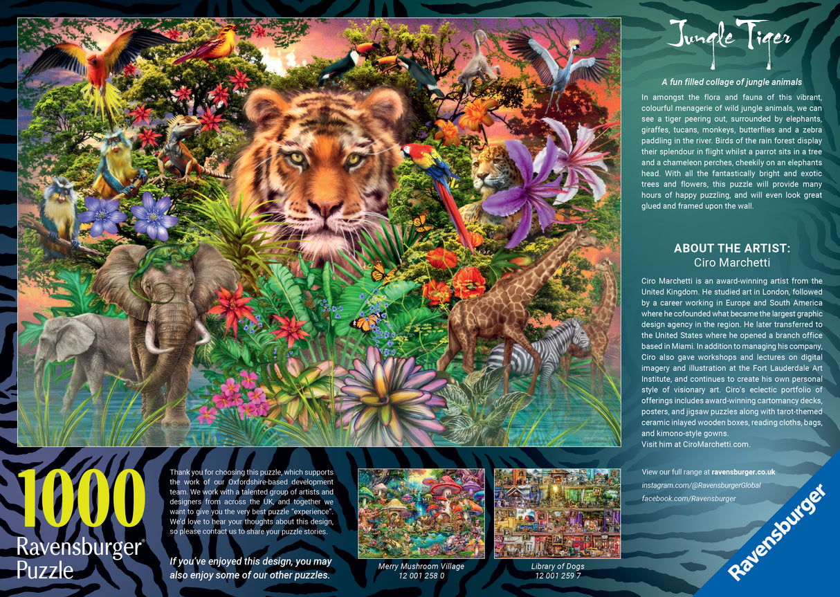 Ravensburger Puzzle 1000 Pieces: Jungle Tiger 12001273V