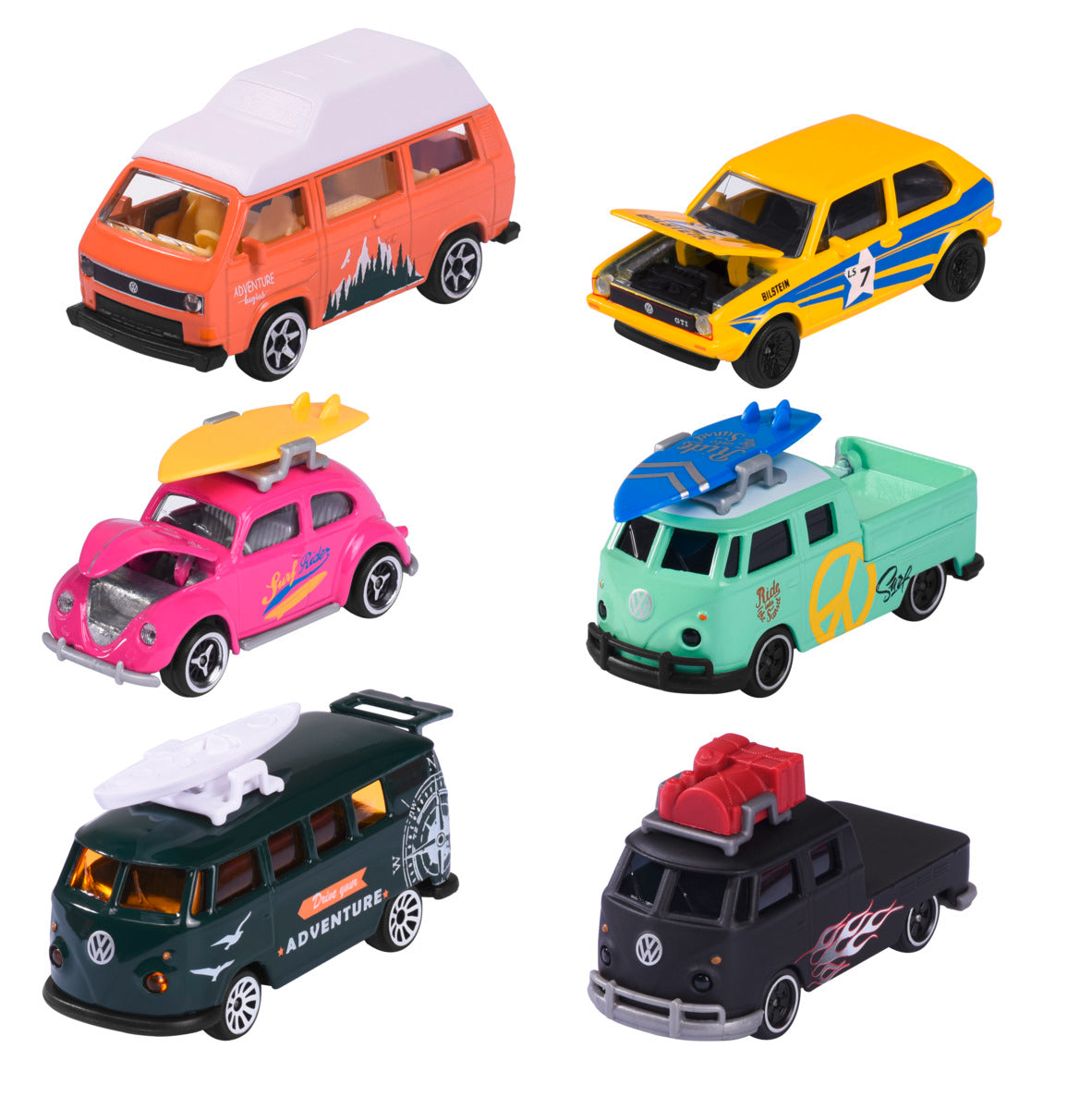 Majorette Premium Cars VW Original 6 Different 212055004B