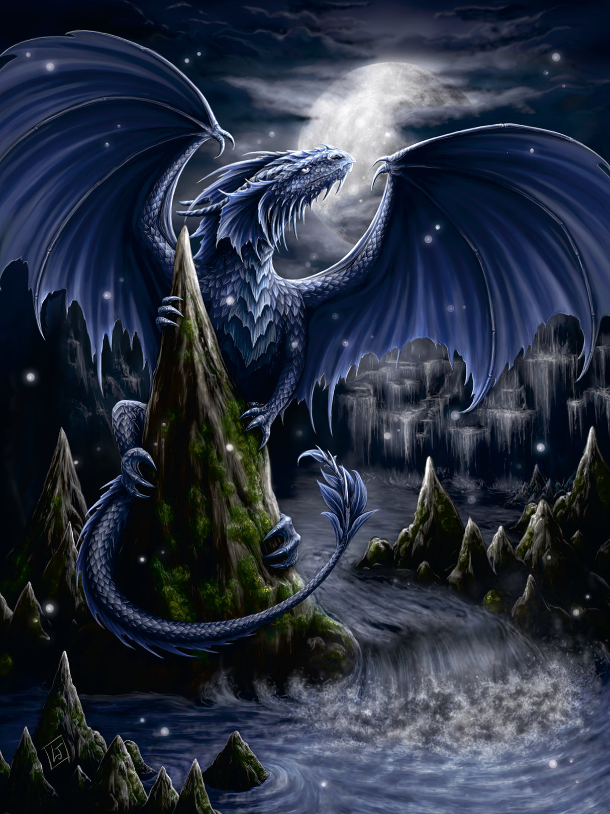 Ravensburger Puzzle 1500 pc Black Dragon 12000731V