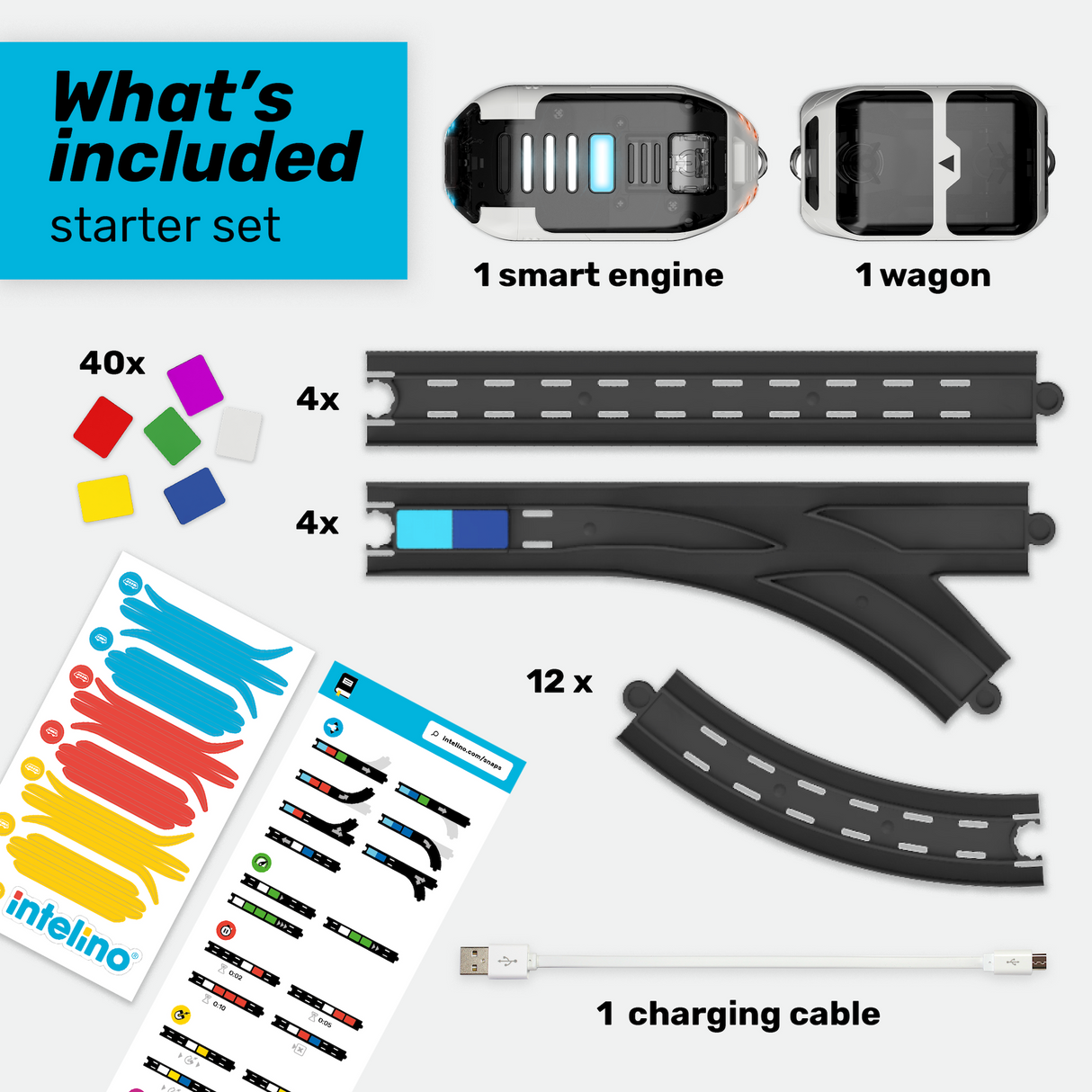 Intelino J-1 Smart Train Starter Set INT-J1-SS1-13