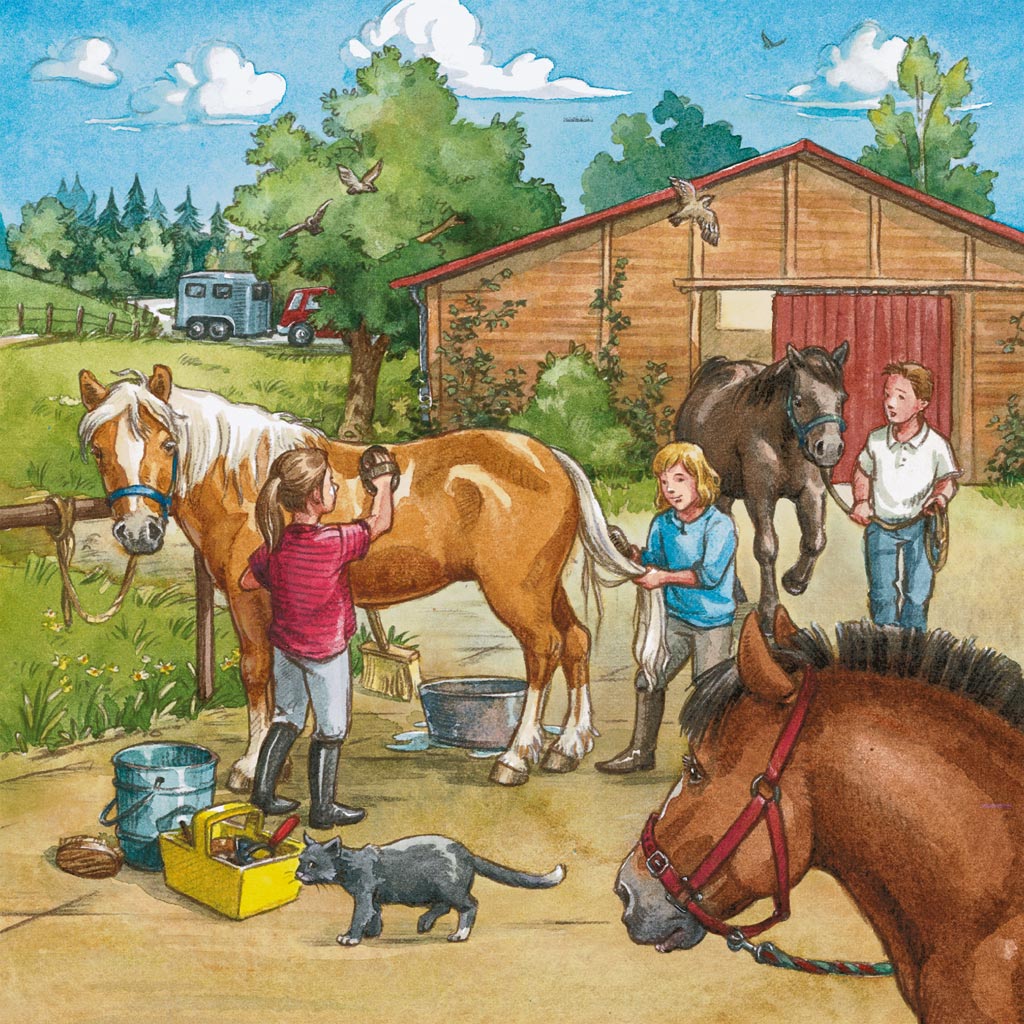 Ravensburger Puzzle 3x49 pc A Day with Horses Puzzle 092376V