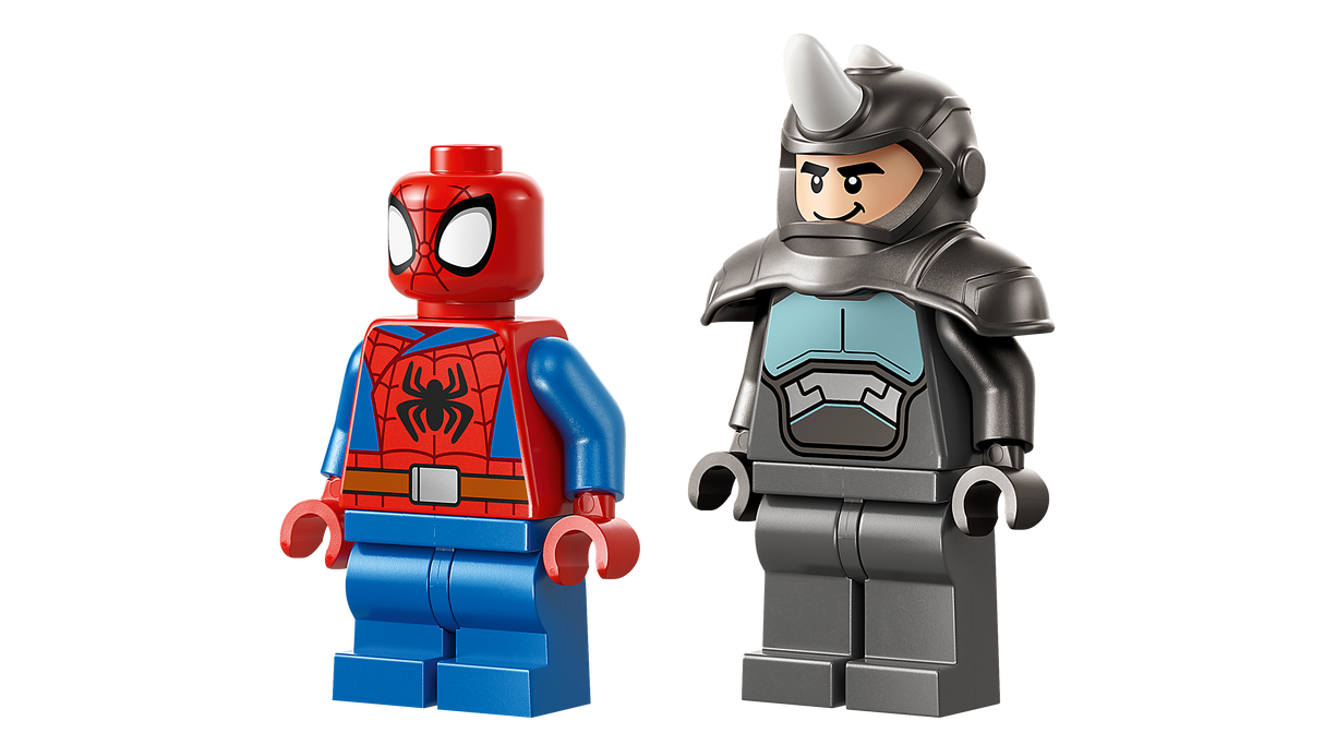LEGO Spidey on his Motorcycle vs. Rhino 11206L