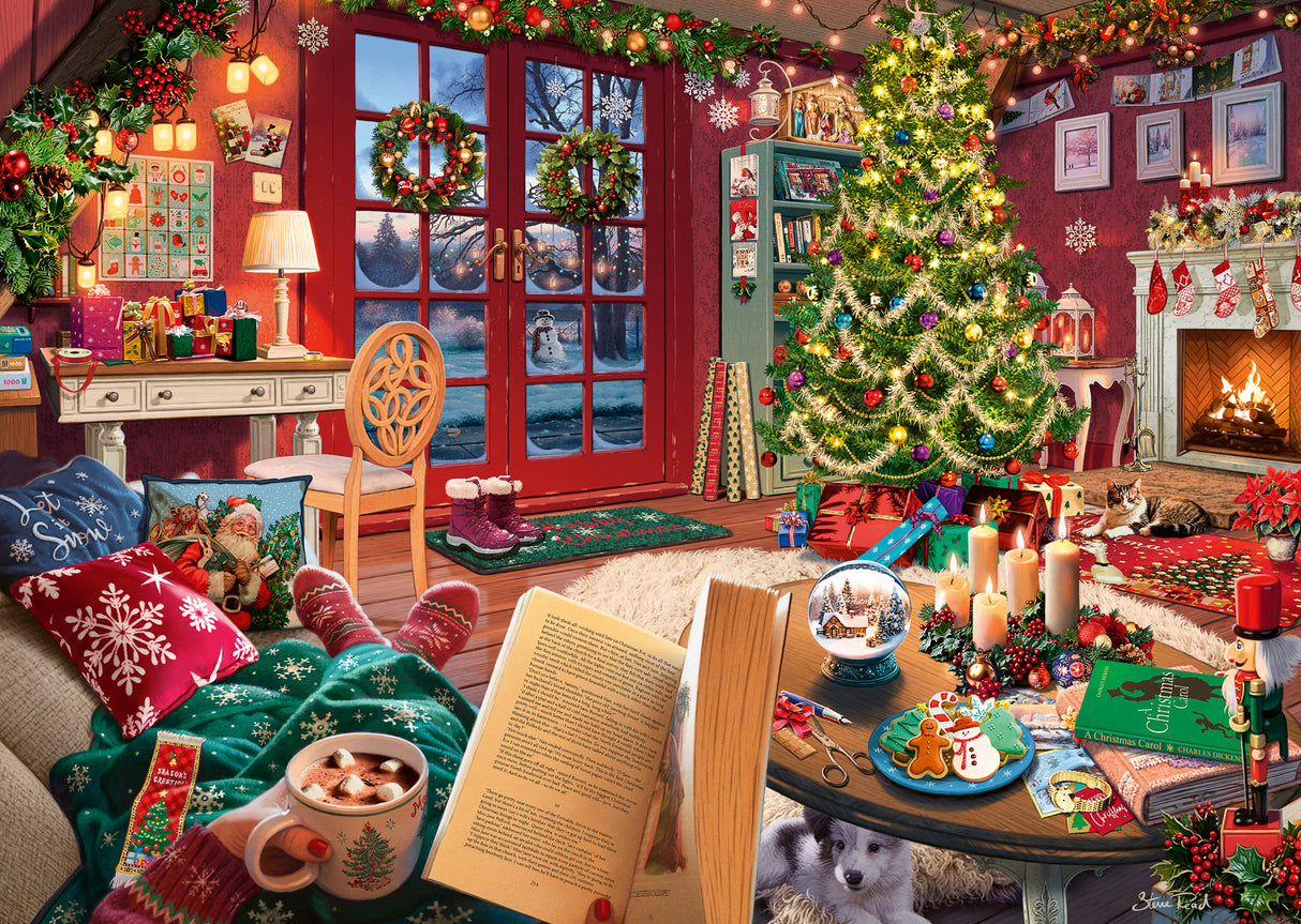 Ravensburger Puzzle 500 Pieces: Cozy Christmas Retreat 12001805V