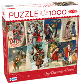 Tactic puzzle 1000 pc Retro Style Christmas Cards 59223T