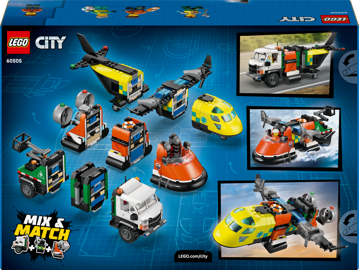 LEGO City Airplane, Service Truck & Hovercraft Remix 60505L