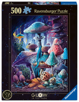 Ravensburger Glow In The Dark Puzzle 500 Pieces: Moonlight Mushrooms 12001386V