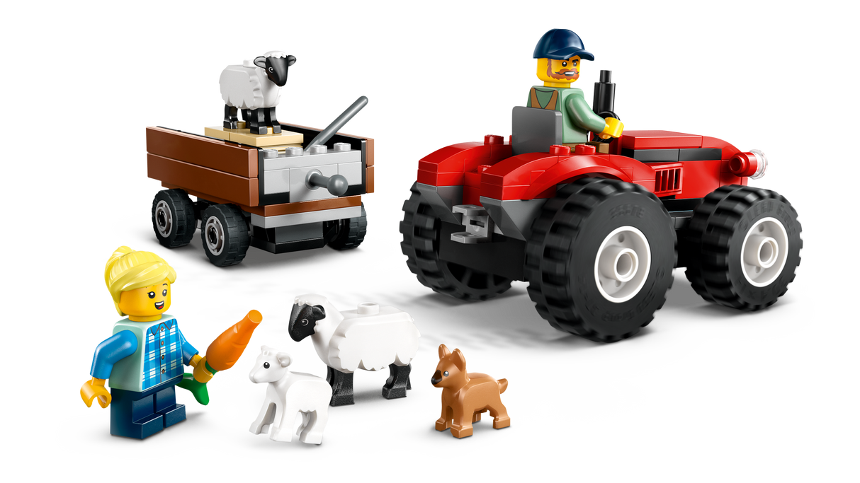 LEGO City Red Farm Tractor with Trailer & Sheep 60461L