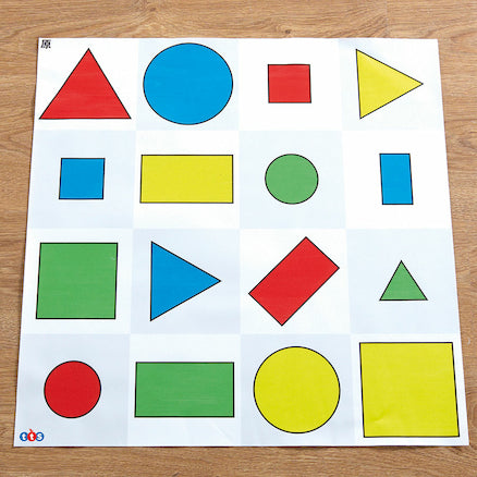 TTS Bee-Bot and Blue-Bot Shapes, Colour and Size Mat IT00854B