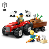 LEGO City Red Farm Tractor with Trailer & Sheep 60461L