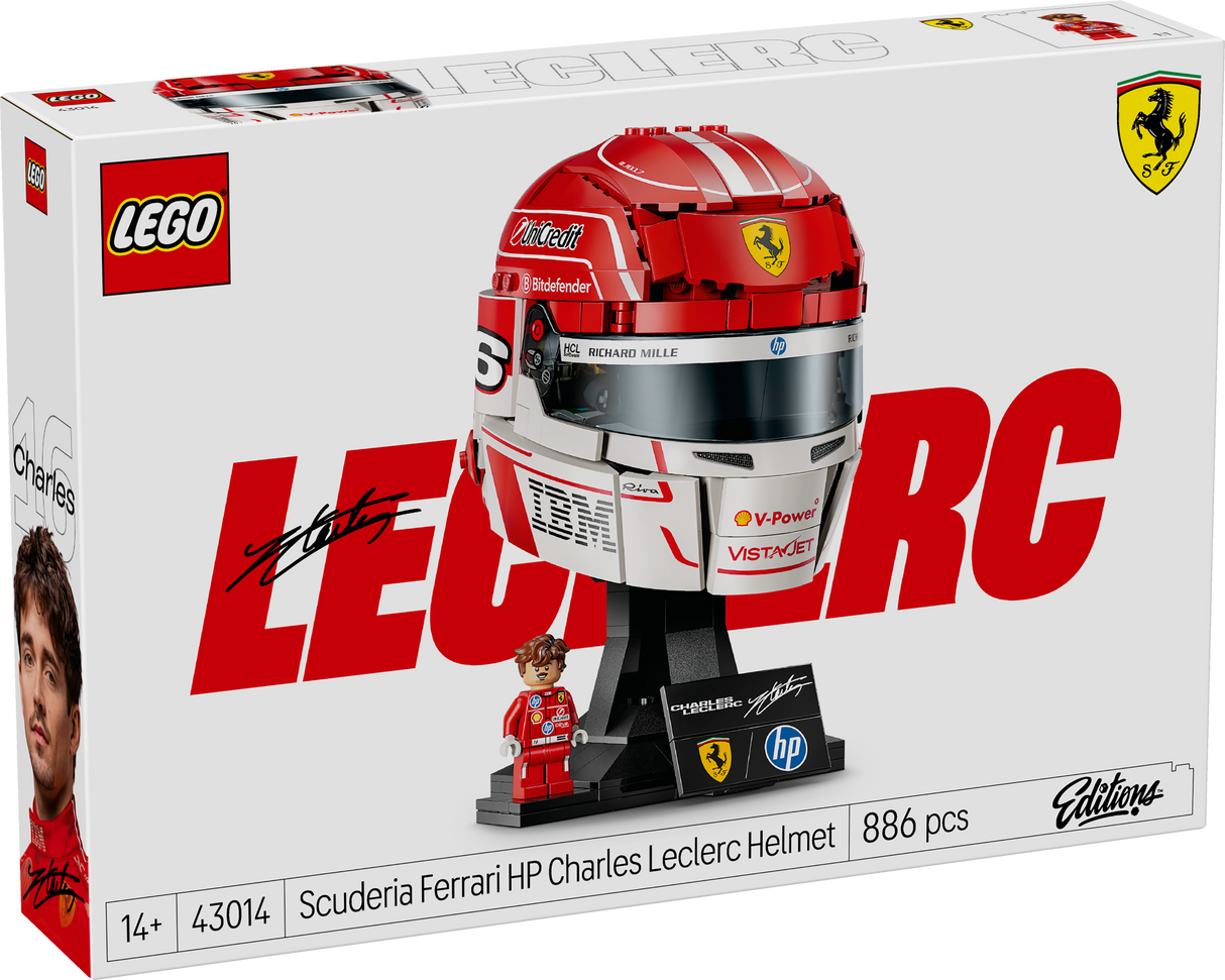 LEGO Editions Scuderia Ferrari HP Charles Leclerc Helmet 43014L