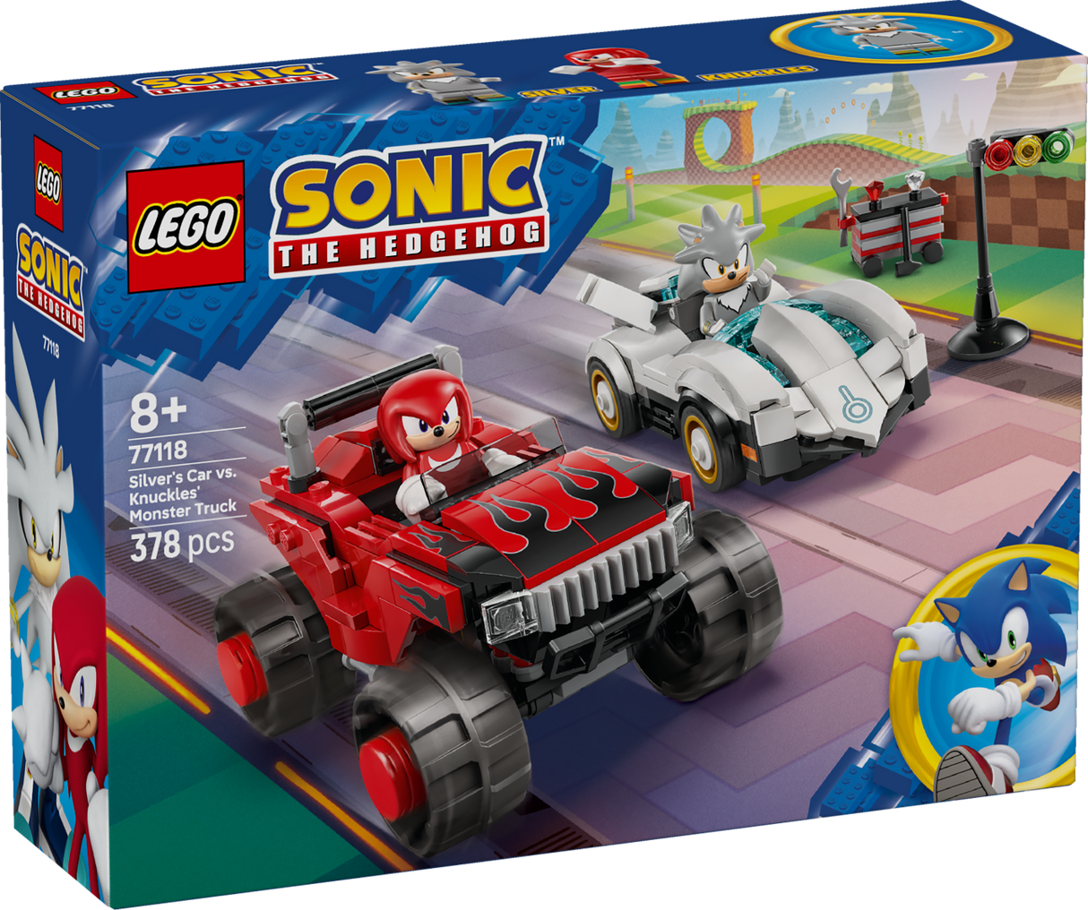 LEGO Sonic Silver's Car vs. Knuckles' Monster Truck 77118L