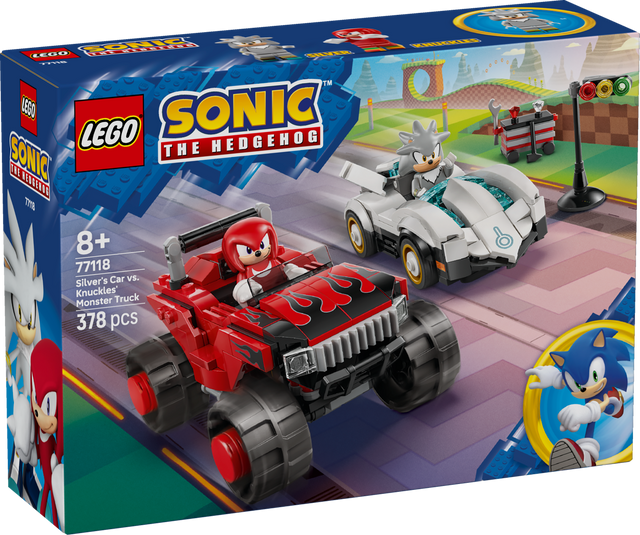 LEGO Sonic Silver's Car vs. Knuckles' Monster Truck 77118L