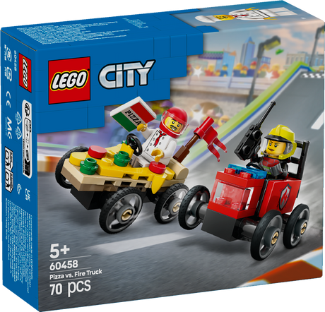 LEGO City Pizza vs. Fire Truck Race Car Pack 60458L