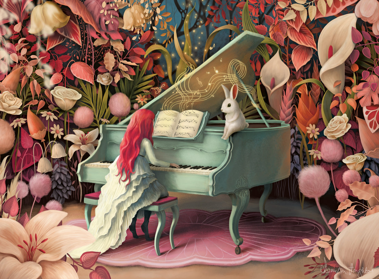 Ravensburger Puzzle 500 pc Rabbit on a Piano 12001010V