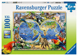 Ravensburger Puzzle 100 pc Animals of the World 105403V