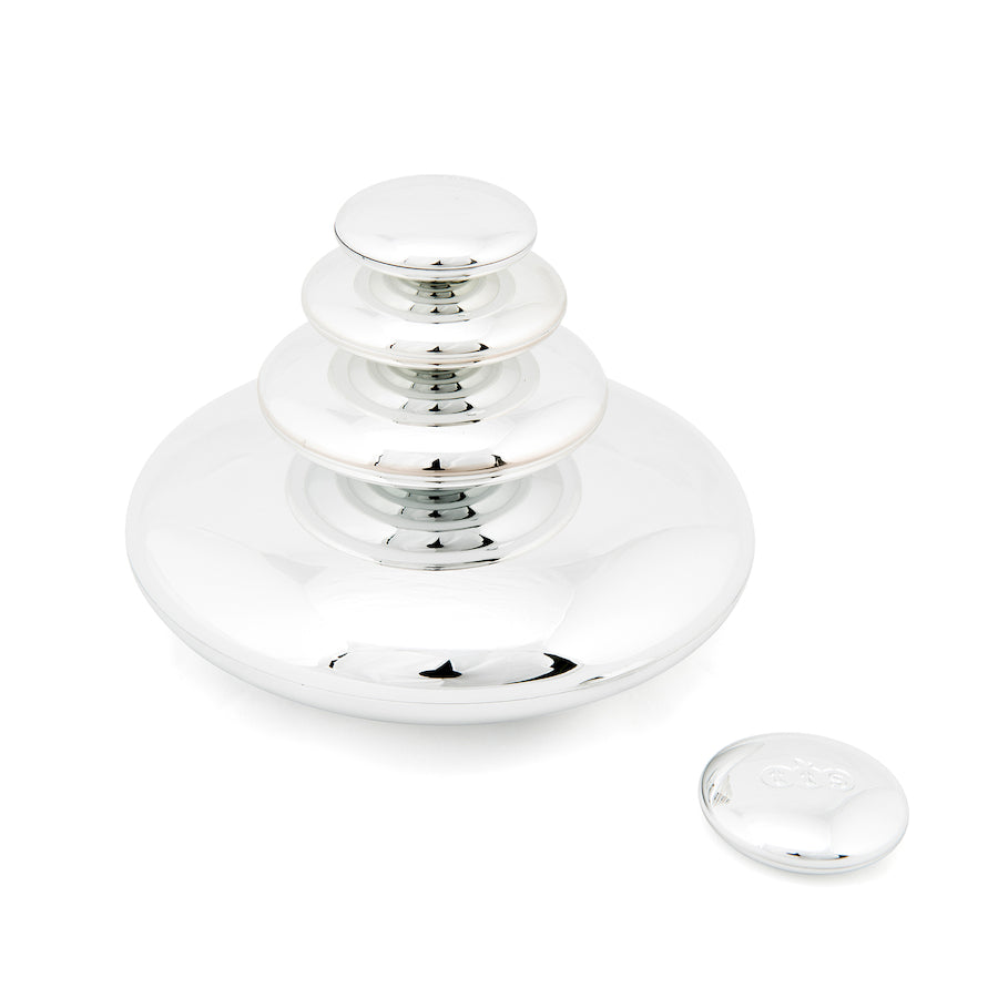 TTS Sensory Mirrored Stacking Pebbles 20pk - Silver EY04238B
