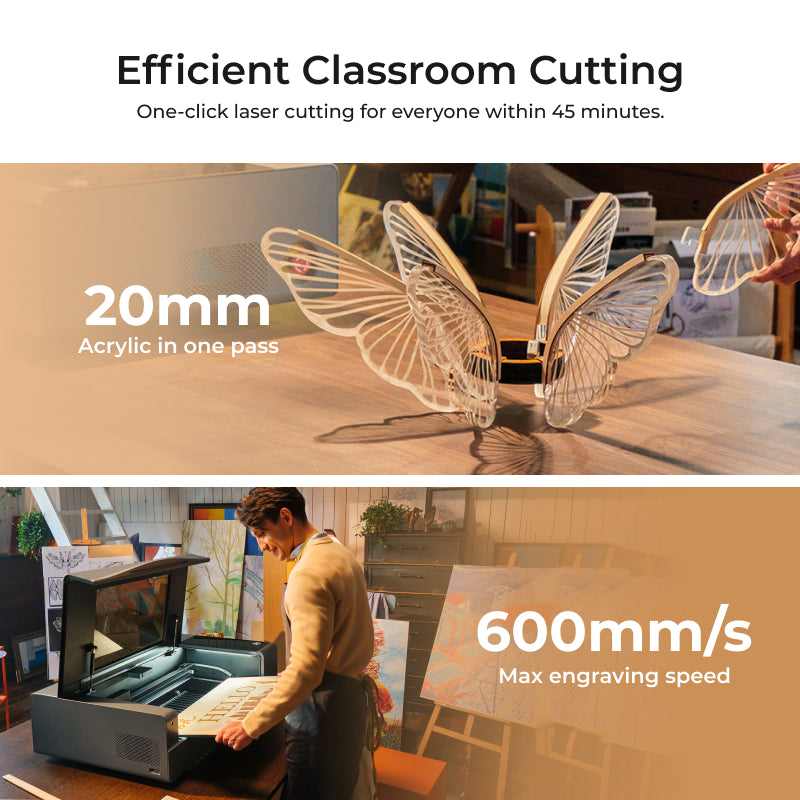 xTool P2S 55W Desktop CO2 Laser Cutter Education Kit P1030632-EDU