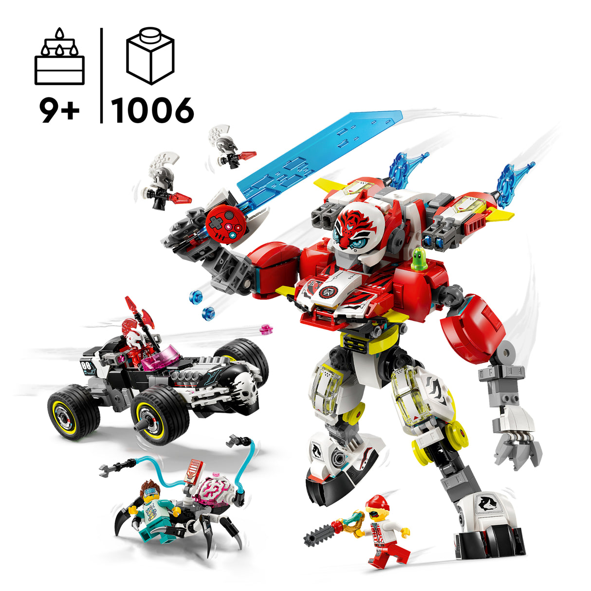 LEGO Dreamzzz Cooper's Tiger Mech & Zero's Hot Rod Car 71497L