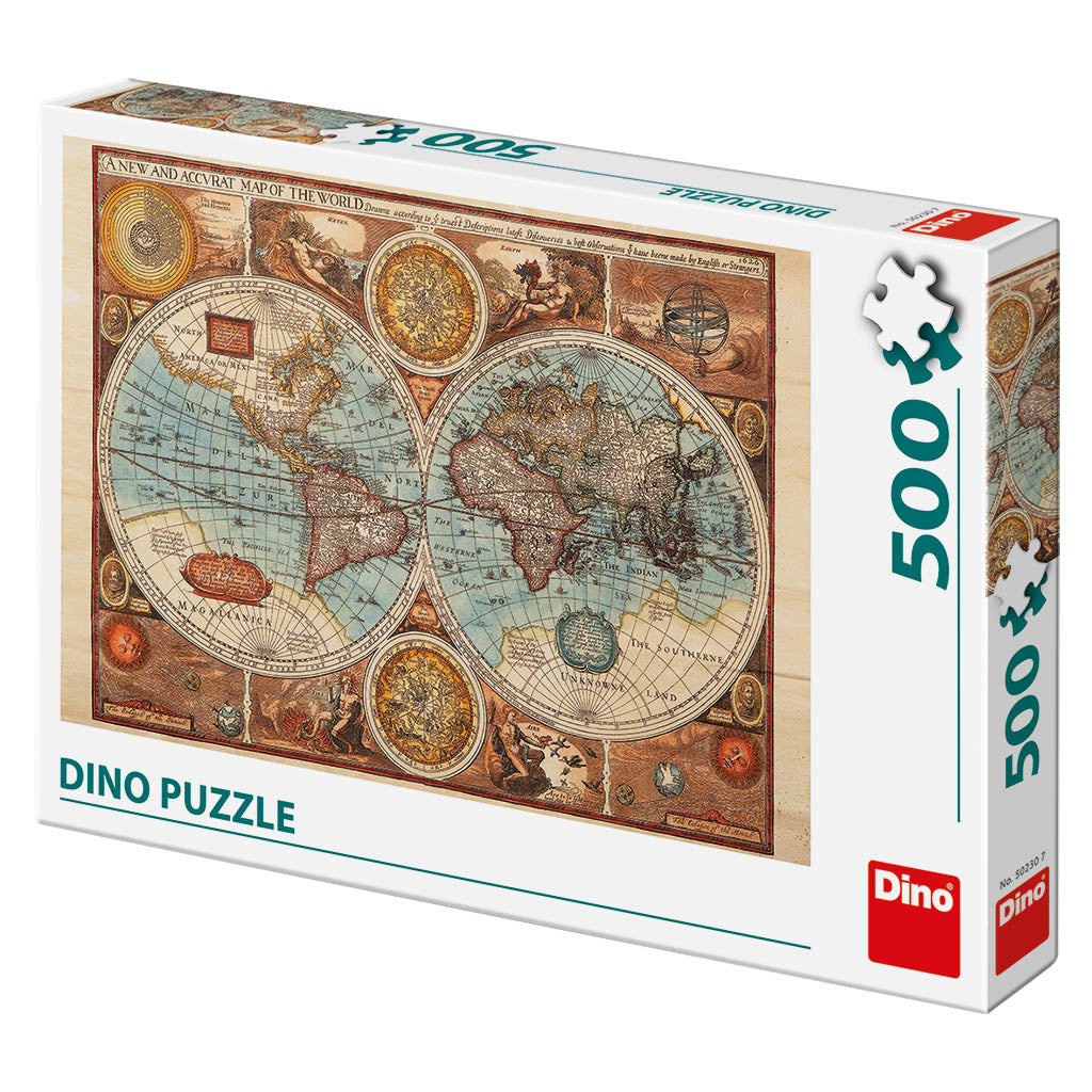 Dino Puzzle 500 pc Ancient World Map 50230D