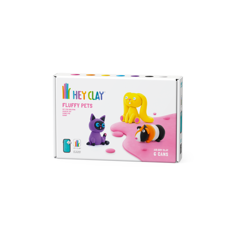HEY CLAY Modeling Clay 6 pcs: Selection of Furry Animals 60046E