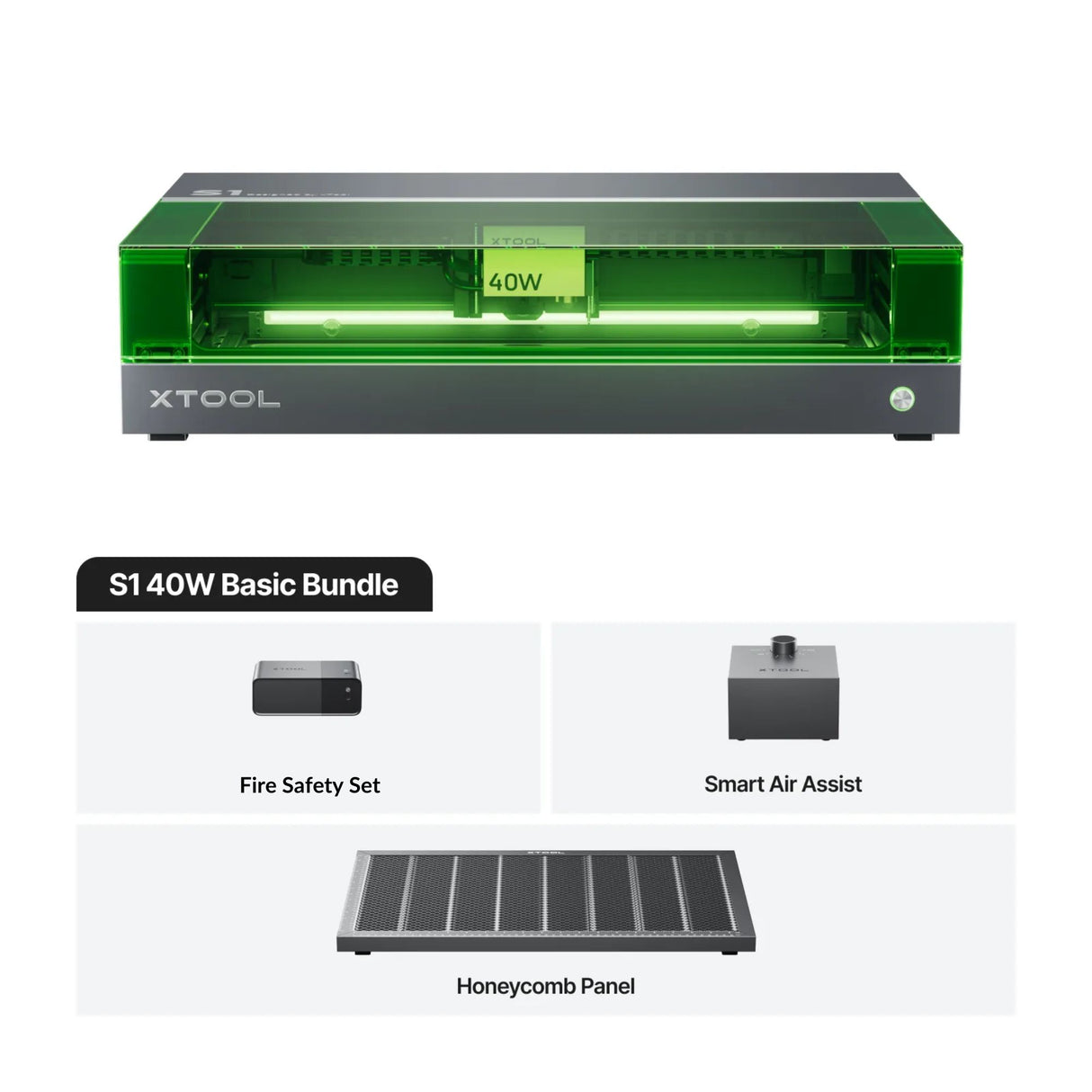xTool S1 40W Diode Laser Cutter Basic Bundle, Class I P1030509